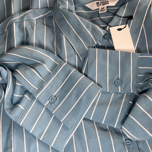 ❗️FINAL❗️ 🆕 BB DAKOTA Steve Madden Stripe To The Heart Dress M 🔴🔴 - Picture 5 of 6